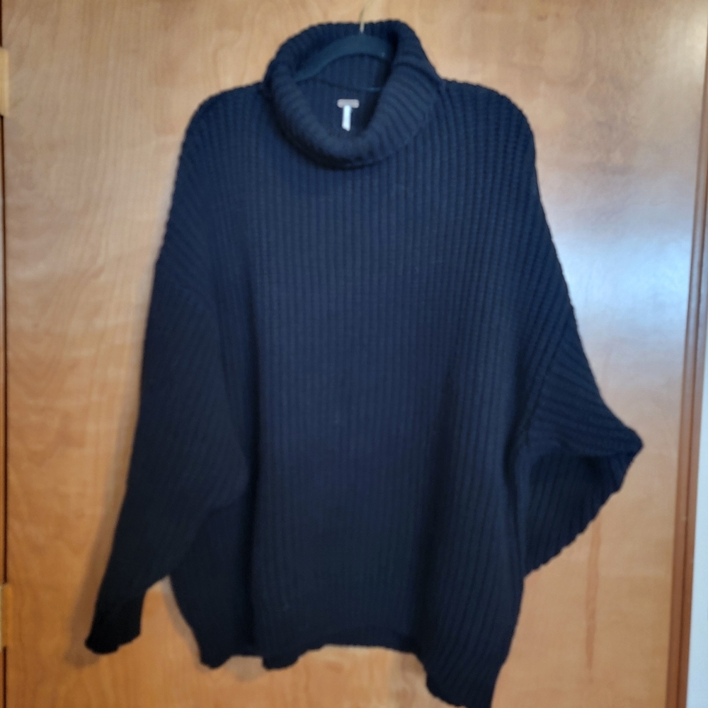 Free People Mock Neck Oversize Fit Sweater